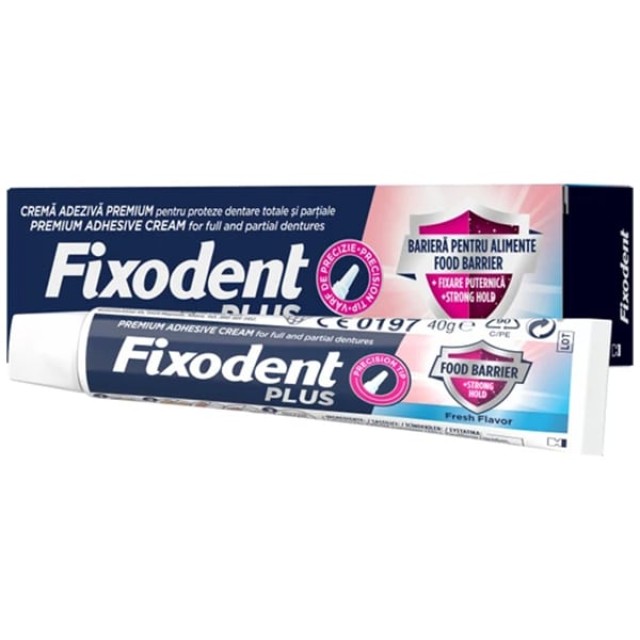 Fixodent Plus Food Barrier Δυνατό Κράτημα 40gr
