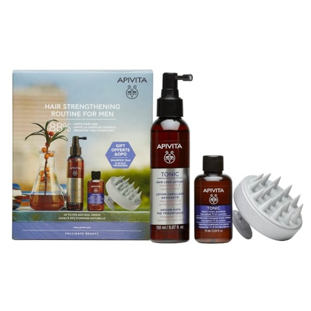 Apivita Promo Hair Strengthening Routine For Men