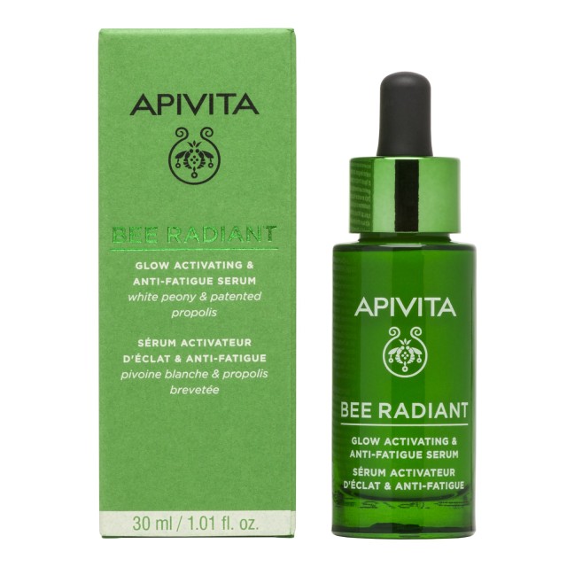 Apivita Bee Radiant Ορός ενεργοποίησης λάμψης για ξεκούραστη όψη με λευκή παιώνια & πατενταρισμένη πρόπολη 30ml