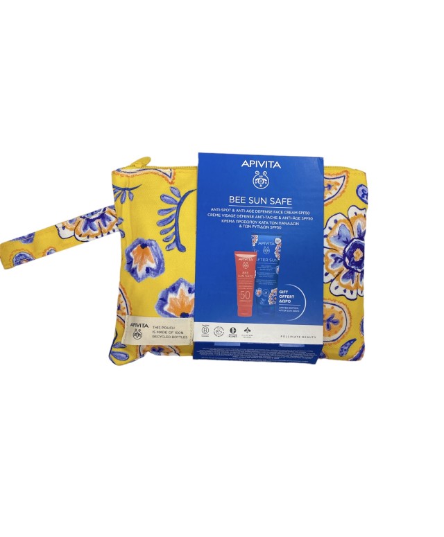 Apivita Bee Sun Safe Κρέμα Προσώπου Κατά Των Πανάδων & Των Ρυτίδων SPF50 50ml + ΔΩΡΟ After Sun 100ml