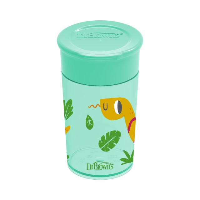 Dr. Browns Κύπελλο 360ᵒ 9m+ Χρώμα Πράσινο 300ml, 1τμχ