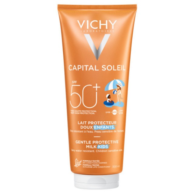 Vichy Capital Soleil Αντηλιακό Γαλάκτωμα για Παιδικές Επιδερμίδες SPF50 Πρόσωπο & Σώμα 300ml
