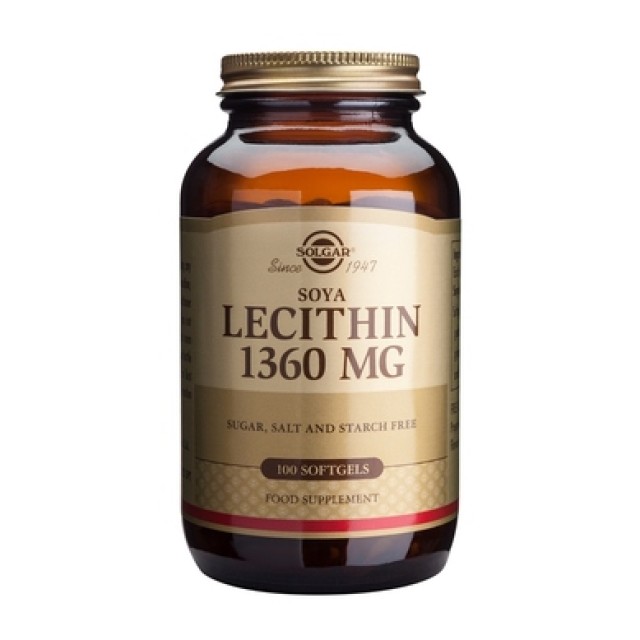 Solgar Lecithin 1360mg 100 Soft Gels
