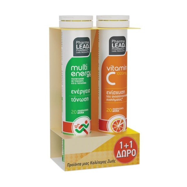 Pharmalead Multi Energy 20 Αναβράζοντα Δισκία ΔΩΡΟ Vitamin C 1000mg 20 Αναβράζοντα Δισκία