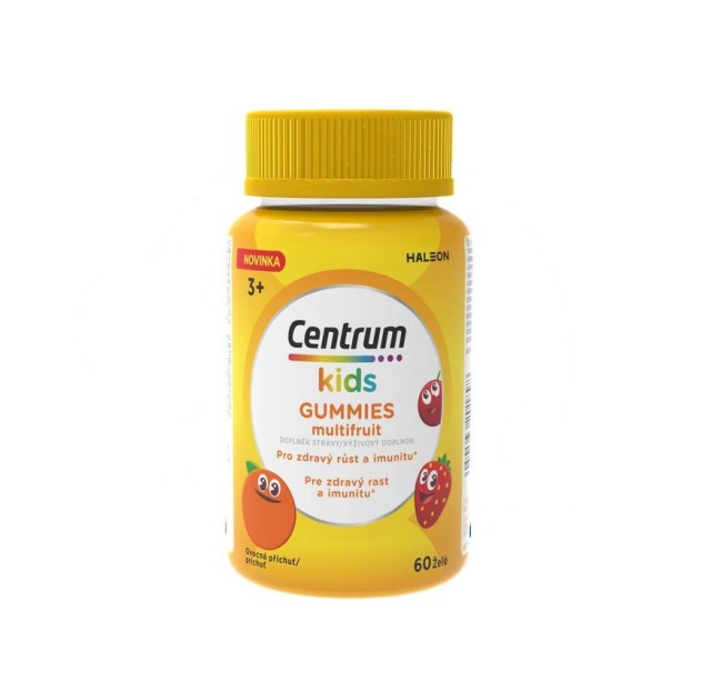 Centrum Kids Βιταμίνες-Ζελεδάκια για παιδιά 3ετών+ με φυσική γεύση διάφορων φρούτων, 60τμχ